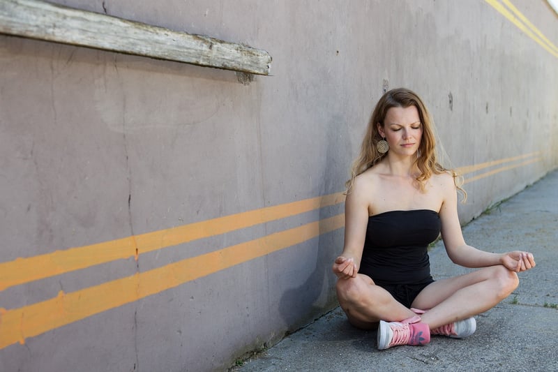 Woman practicing breathwork